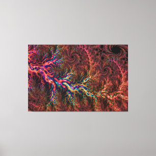 Psychedelic Groovy Trippy Funky Colourful Fractal Canvas Print