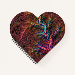 Psychedelic Groovy Trippy Funky Colourful Fractal Notebook