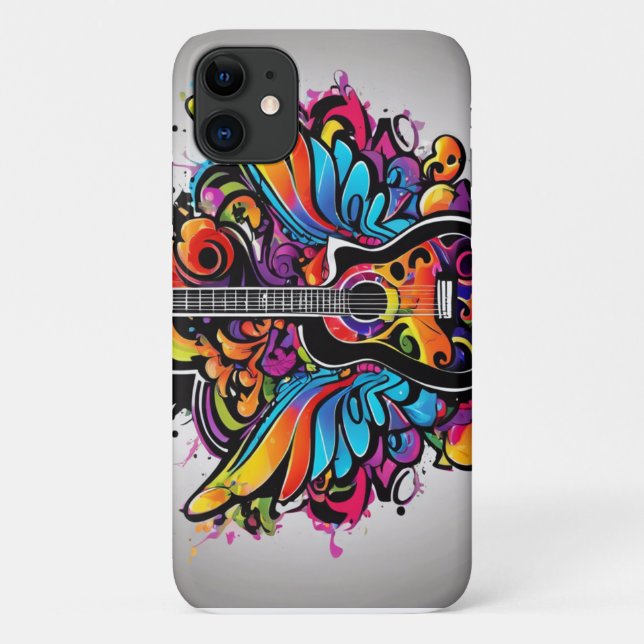 Psychedelic Guitar Case-Mate iPhone Case (Back)
