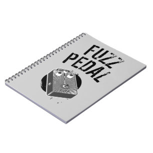 Psychedelic Guitar Fuzz Black & White Notebook
