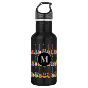 Psychedelic guitar pattern personalised 532 ml water bottle