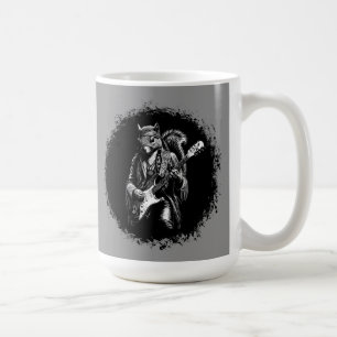 Psychedelic Guitar Squirrel - Funny Vintage Rock Coffee Mug