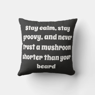 Psychedelic Guru Trippy Hippie Mushroom  Cushion