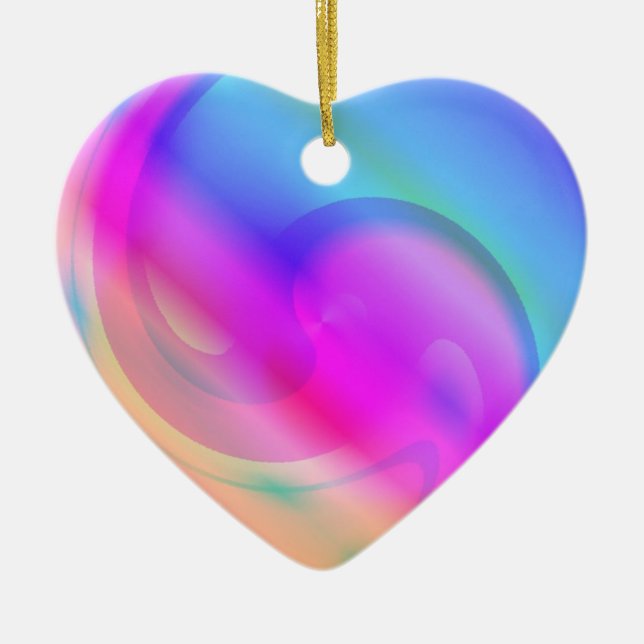Psychedelic Heart Ornament (Front)