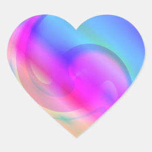 Psychedelic Heart Sticker