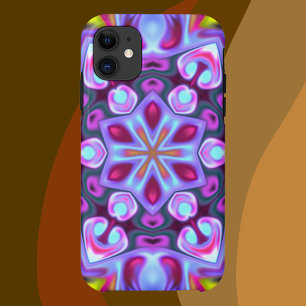 Psychedelic Hippie Blue Pink and Yellow iPhone 11 Case