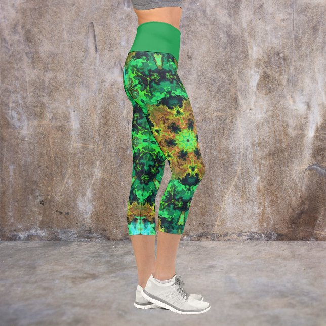 Psychedelic Hippie Flower Orange and Green Legging (Creator Uploaded)