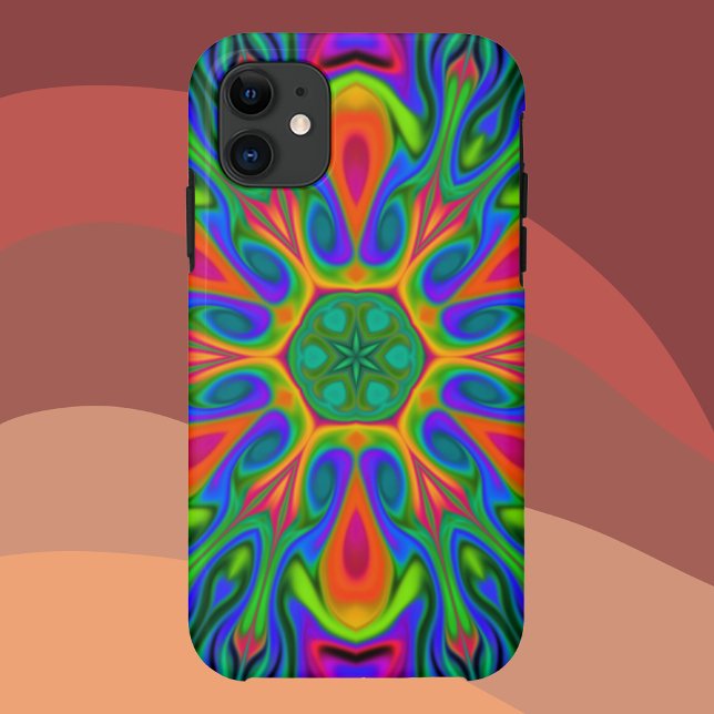 Psychedelic Hippie Flower Rainbow Case-Mate iPhone Case (Creator Uploaded)