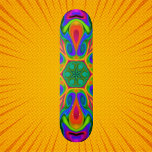 Psychedelic Hippie Flower Rainbow Skateboard<br><div class="desc">This psychedelic kaleidoscope design features a brilliant rainbow of colour. Vibrant trippy visuals for the modern hippie or anyone who loves bright colours!</div>