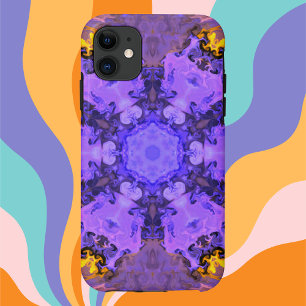 Psychedelic Hippie Purple and Yellow iPhone 11 Case