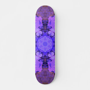 Psychedelic Hippie Purple and Yellow Skateboard