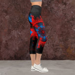 Psychedelic Hippie Red and Blue Leggings<br><div class="desc">This psychedelic kaleidoscope design features red and blue. Vibrant trippy visuals for the modern hippie or anyone who loves bright colours!</div>