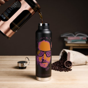 Psychedelic "His Dudeness" Sunglass Reflection Water Bottle