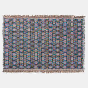 Psychedelic Honeycomb Throw Blanket