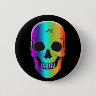 Psychedelic Human Skull Thunder_Cove 6 Cm Round Badge