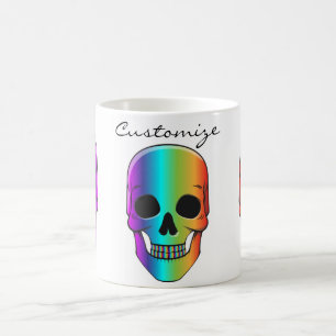 Psychedelic Human Skull Thunder_Cove Coffee Mug