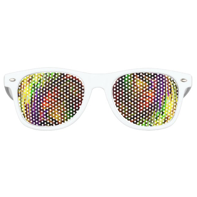 Psychedelic Ice Retro Sunglasses (Front)
