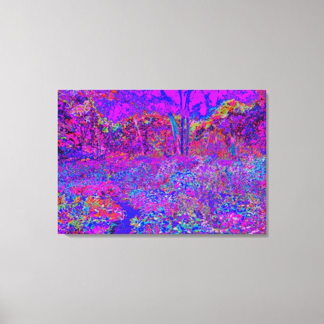 Psychedelic Impressionistic Purple Landscape Canvas Print (Front)