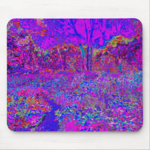 Psychedelic Impressionistic Purple Landscape Mouse Mat