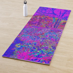 Psychedelic Impressionistic Purple Landscape Yoga Mat