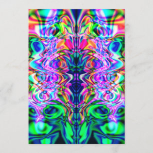 Psychedelic Iridescence Invitation Card