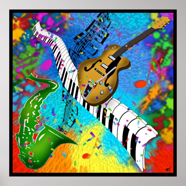 Psychedelic Jazz Poster (Front)