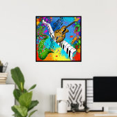Psychedelic Jazz Poster (Home Office)