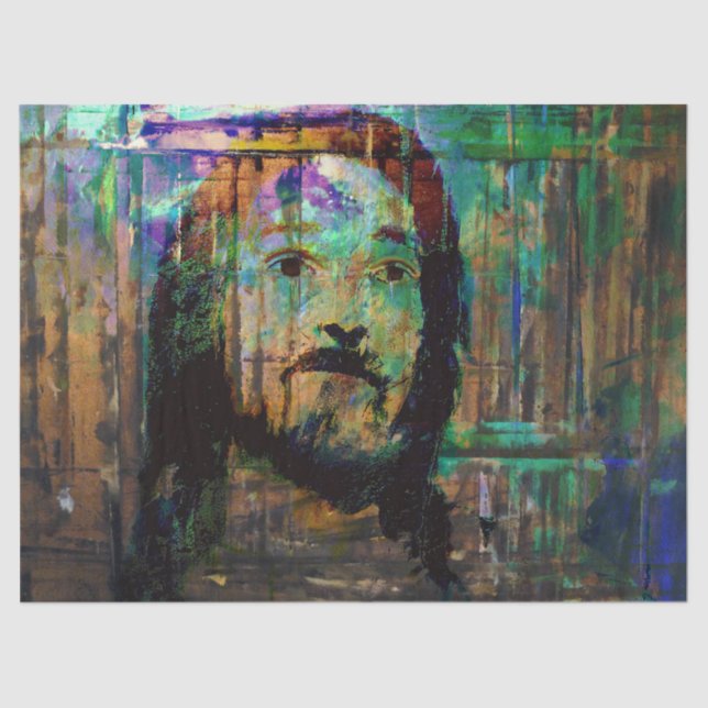 psychedelic jesus tissue paper  (Front)