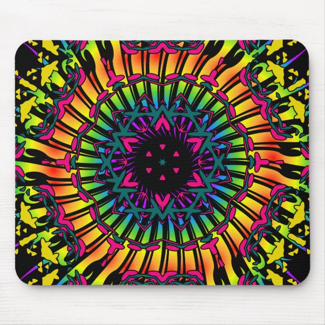 Psychedelic Kaleidoscope Artwork: Mousepad (Front)