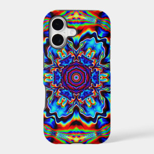 Psychedelic Kaleidoscope Blue Red and Green