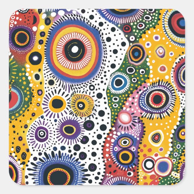 Psychedelic Kaleidoscope Effect Stickers (Front)