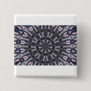 PSYCHEDELIC KALEIDOSCOPE /MYSTIC MEMORIES 15 CM SQUARE BADGE