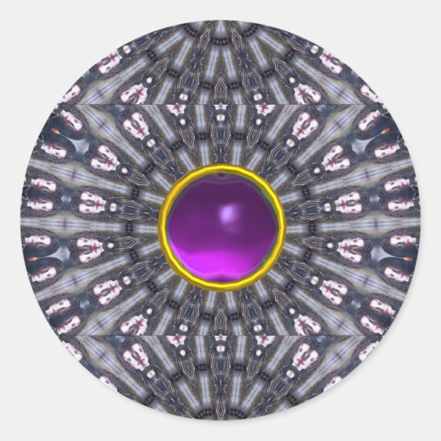 PSYCHEDELIC KALEIDOSCOPE /MYSTIC MEMORIES CLASSIC ROUND STICKER (Front)