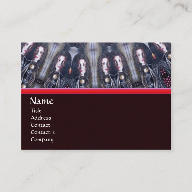 PSYCHEDELIC KALEIDOSCOPE /MYSTIC MEMORIES MONOGRAM BUSINESS CARD (Front)