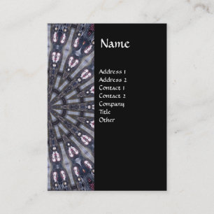 PSYCHEDELIC KALEIDOSCOPE /MYSTIC MEMORIES MONOGRAM BUSINESS CARD