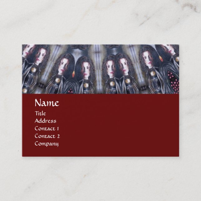 PSYCHEDELIC KALEIDOSCOPE /MYSTIC MEMORIES MONOGRAM BUSINESS CARD (Front)