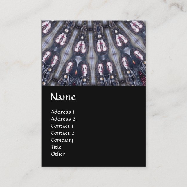 PSYCHEDELIC KALEIDOSCOPE /MYSTIC MEMORIES MONOGRAM BUSINESS CARD (Front)