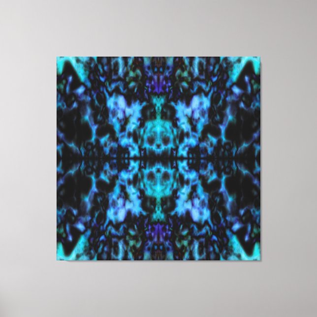 Psychedelic kaleidoscope pattern canvas print (Front)