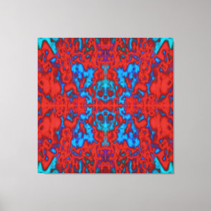 Psychedelic kaleidoscope pattern canvas print