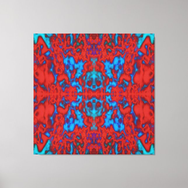 Psychedelic kaleidoscope pattern canvas print (Front)