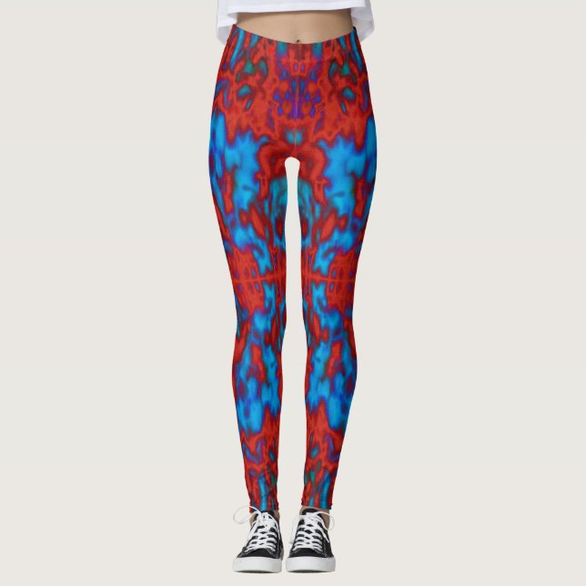 Psychedelic kaleidoscope pattern leggings (Front)