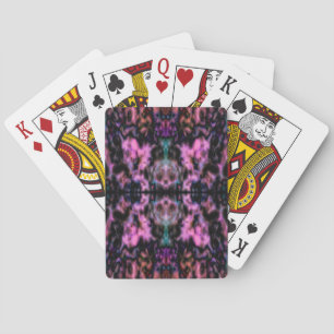 Psychedelic kaleidoscope pattern playing cards
