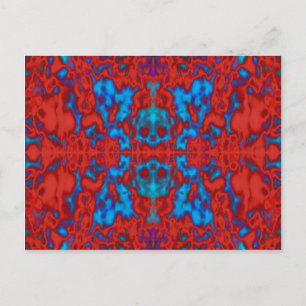 Psychedelic kaleidoscope pattern postcard