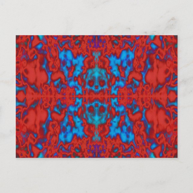 Psychedelic kaleidoscope pattern postcard (Front)