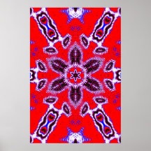 Psychedelic Kaleidoscope Poster - Neon Abstract