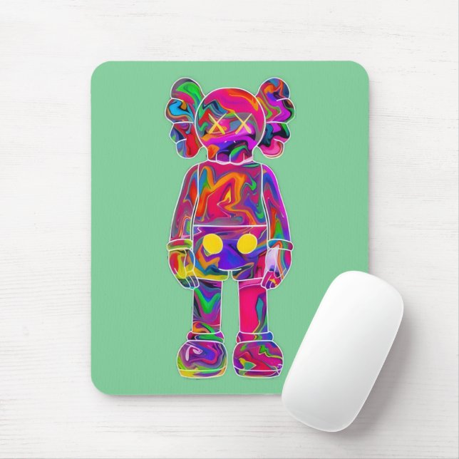 Psychedelic Kaw Mouse Mat (With Mouse)