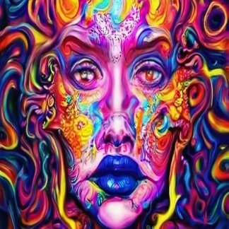 Psychedelic Key Ring