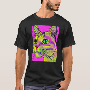 Psychedelic Kitty Kitten In Cat Style 2 T-Shirt