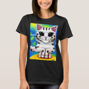 Psychedelic Kitty Kitten In Cat Style 3 T-Shirt