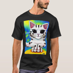 Psychedelic Kitty Kitten In Cat Style 3 T-Shirt